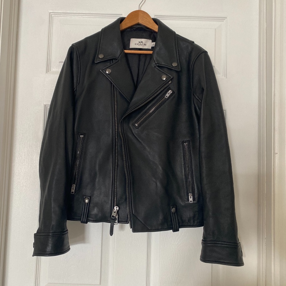 Coach Leather Moto Jacket